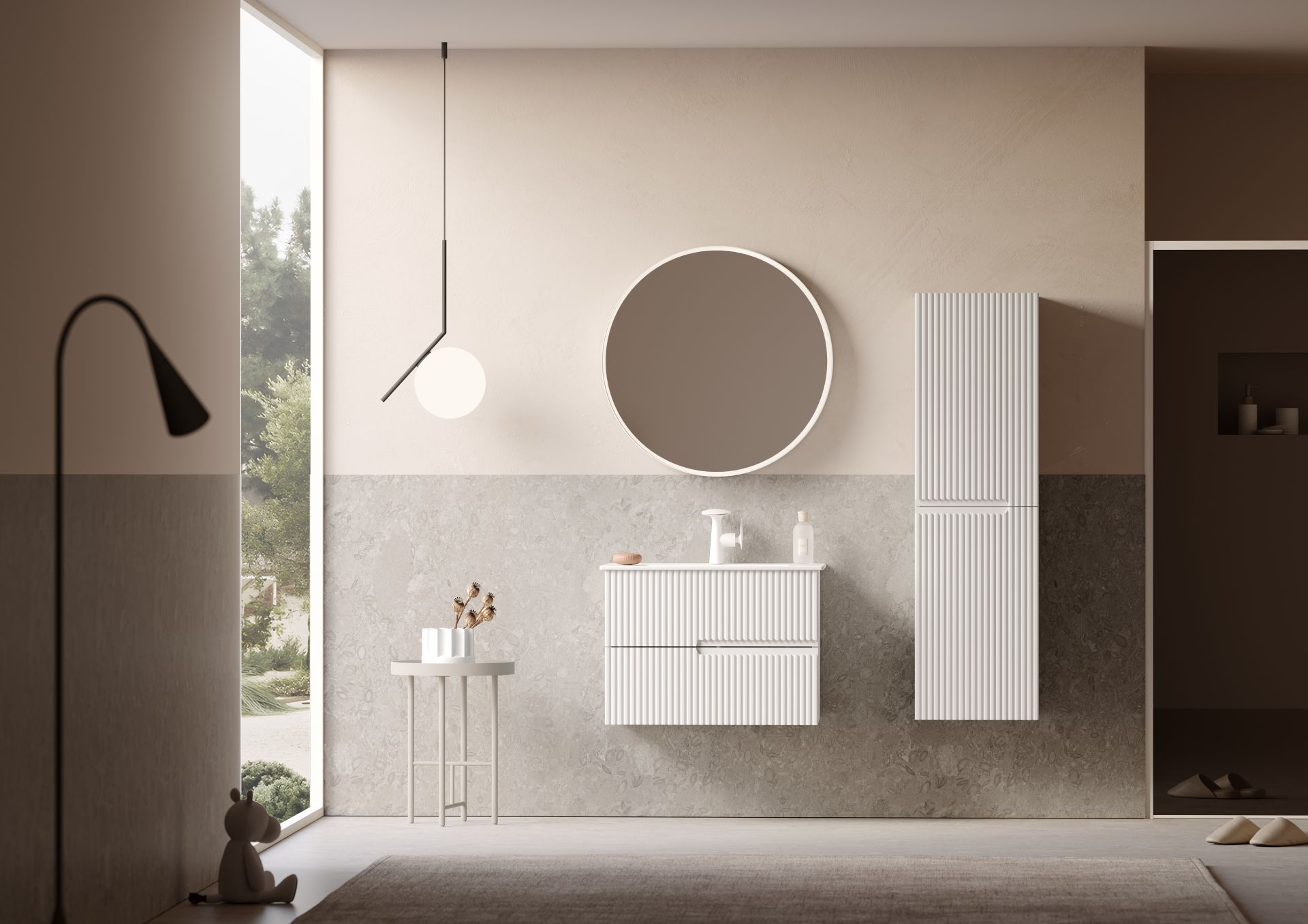 Orka Moonlight 70 Banyo Dolabı Beyaz ( Boy Dolabı Hariçtir )