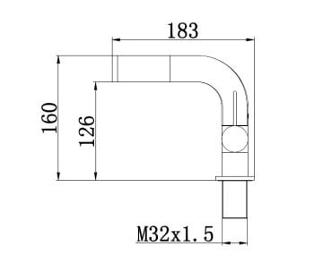 Orka Alice Lavabo Bataryası ALC 1201 BC Siyah - Krom
