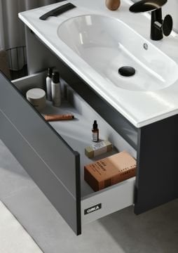 Orka Likya 100 Banyo Dolabı Antrasit (Boy Dolabı Hariçtir)