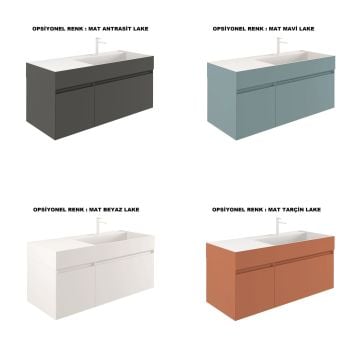 Orka Lusso 120 Banyo Dolabı Antrasit (Boy Dolabı Hariçtir)