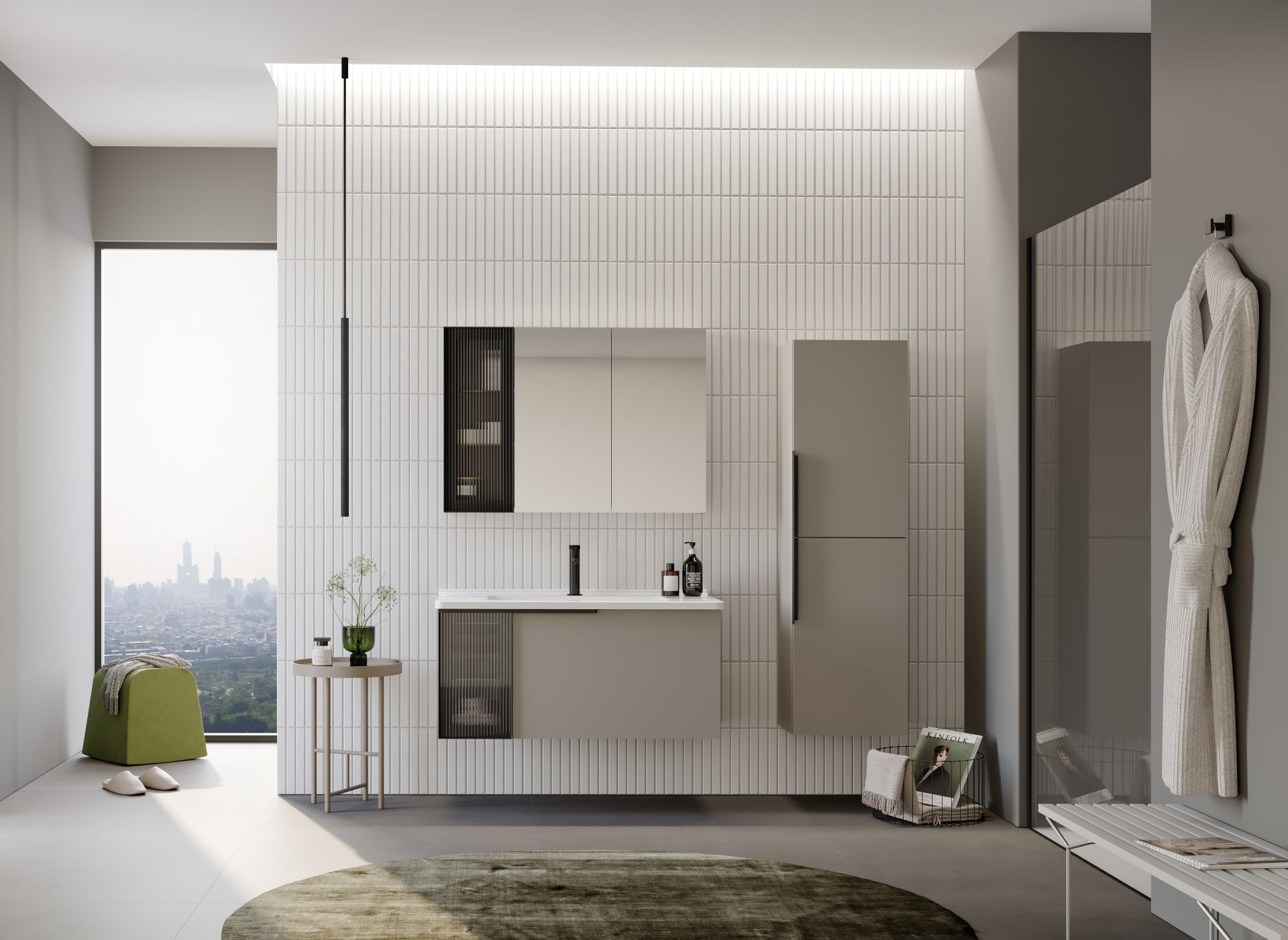 Orka Pure 100 Banyo Dolabı Vizon (Boy Dolabı Hariçtir)