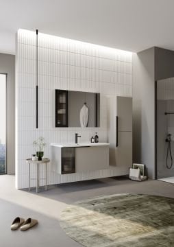 Orka Pure 100 Banyo Dolabı Vizon (Boy Dolabı Hariçtir)