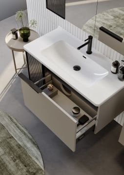 Orka Pure 100 Banyo Dolabı Vizon (Boy Dolabı Hariçtir)