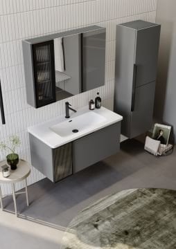 Orka Pure 80 Banyo Dolabı Gri (Boy Dolabı Hariçtir)