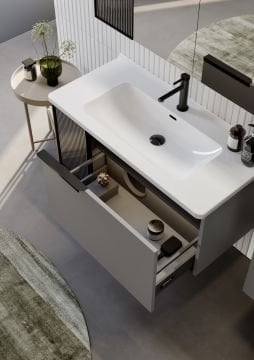 Orka Pure 80 Banyo Dolabı Gri (Boy Dolabı Hariçtir)