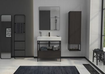 Orka Vegas 80 Banyo Dolabı + Boy Dolabı 40  (Boy Dolabı Dahildir)