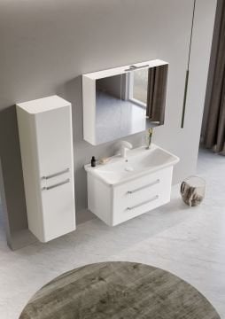 Orka Rose 100 Banyo Dolabı + Boy Dolabı 40 Gri ( Boy Dolabı Dahildir )