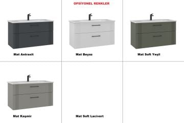 Orka Bari 85 Banyo Dolabı (Dolaplı Aynalı) Mat Soft Yeşil ( Boy Dolabı Hariçtir )