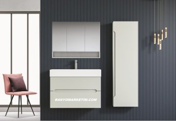 Orka Malta 80 Banyo Dolabı Kaşmir (Boy Dolabı Hariç) Mat Antrasit Lake