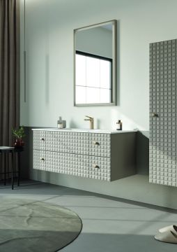 Orka Lipari 120 (Ayaklı) Banyo Dolabı Mat Vizon ( Boy Dolabı Hariçtir )