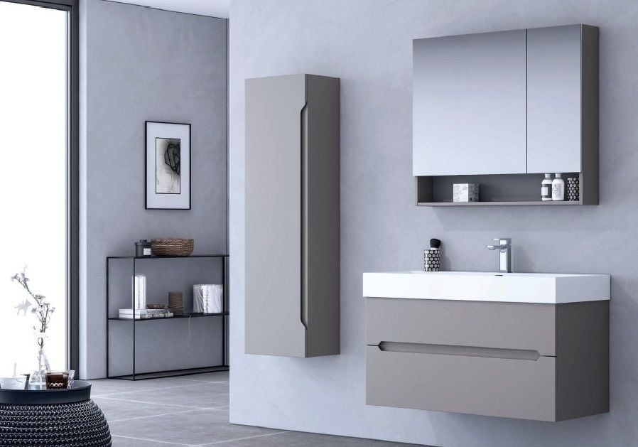 Orka Malta 80 Banyo Dolabı Gri (Boy Dolabı Hariç)