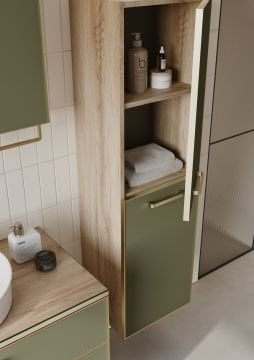 Orka Salerno 75 Banyo Dolabı Legnano / Mat Sardunya ( Boy Dolabı Hariçtir )