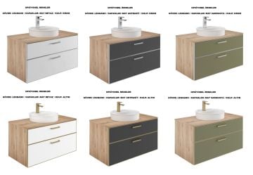 Orka Salerno 75 Banyo Dolabı Legnano / Mat Sardunya ( Boy Dolabı Hariçtir )