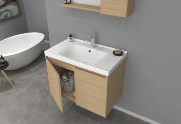 Orka Düden 80 Banyo Dolabı ( Kapaklı ) Beyaz ( Boy Dolabı Hariçtir )