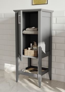 Orka Bastle 100 Banyo Dolabı + Boy Dolabı 48 Gri (Boy Dolabı Dahildir)