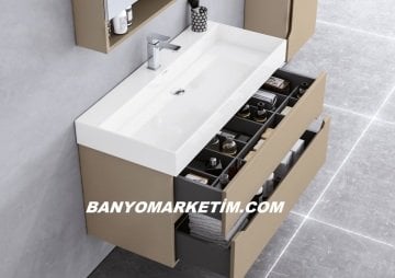 Orka Malta 80 Banyo Dolabı (Büyüteçli Led Aynalı) Kaşmir (Boy Dolabı Hariç)