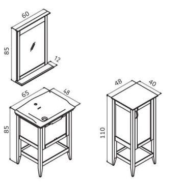 Orka Bastle 65 Banyo Dolabı Beyaz (Boy Dolabı Hariçtir)