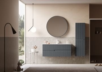 Orka Moonlight 120 Banyo Dolabı + Boy Dolabı 40 Antrasit ( Boy Dolabı Dahildir )