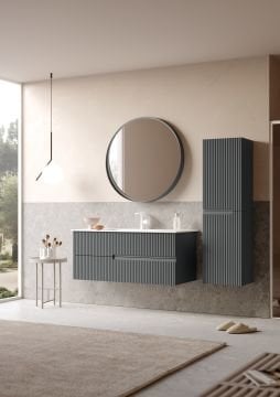 Orka Moonlight 120 Banyo Dolabı Antrasit ( Boy Dolabı Hariçtir )