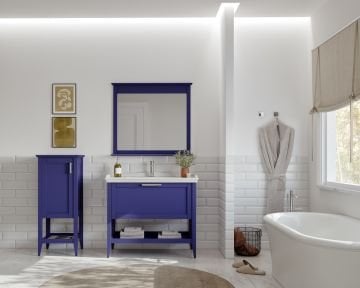 Orka Bastle 100 Banyo Dolabı Lacivert (Boy Dolabı Hariçtir)