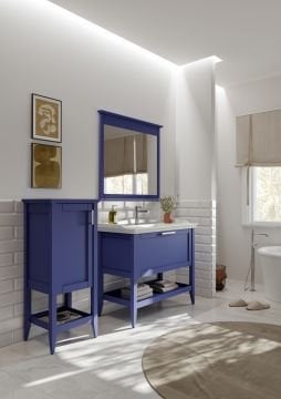 Orka Bastle 80 Banyo Dolabı Lacivert (Boy Dolabı Hariçtir)