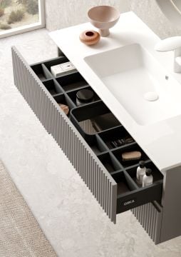 Orka Moonlight 90 Banyo Dolabı Vizon ( Boy Dolabı Hariçtir )