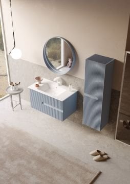 Orka Moonlight 90 Banyo Dolabı Açık Mavi ( Boy Dolabı Hariçtir )