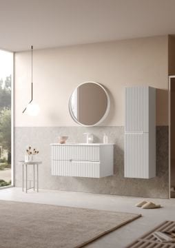 Orka Moonlight 90 Banyo Dolabı Beyaz ( Boy Dolabı Hariçtir )