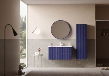 Orka Moonlight 90 Banyo Dolabı + Boy Dolabı 40 Lacivert ( Boy Dolabı Dahildir )