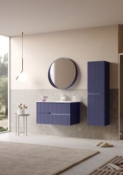 Orka Moonlight 90 Banyo Dolabı Lacivert ( Boy Dolabı Hariçtir )