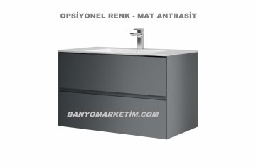 Orka Nest 120 Banyo Dolabı + Boy Dolabı 40 Antrasit (Boy Dolabı Dahildir)